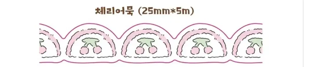 (로지스티커)체리어묵 글리터다이컷 1m 소분